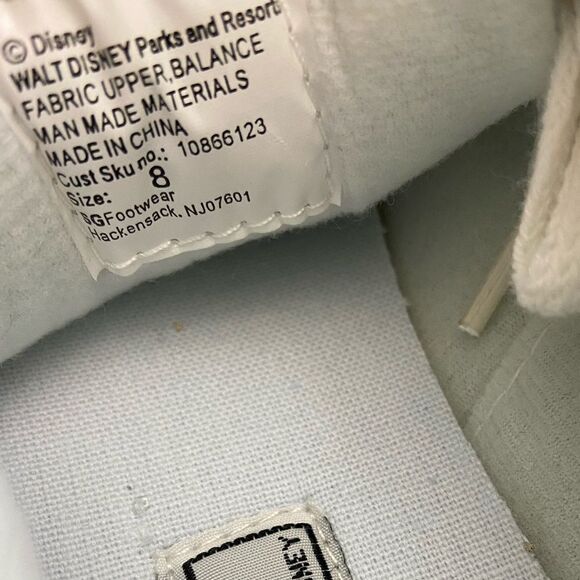 DISNEY Mickey Mouse White Canvas Lace Up Sneakers - Picture 5 of 12